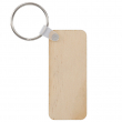 Sublimable Rectangular Key Ring 3x7,5cm Natural Wood Double Sided