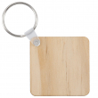 Sublimable Square Key Ring 5,5cm Natural Wood Double Sided