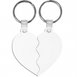 Double Sublimation Keyring - Split Heart shape - Wood - Pack of 5 units