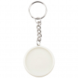 Plastic Round Keyring  Ø37mm - White - Pack of 10