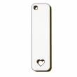 Porte-clés cœur sans anneau bois DM3 sublimable double face - Pack 5 unités