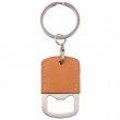 Sublimable Faux Leather Bottle Opener Keyring - Camel