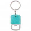 Sublimable Faux Leather Bottle Opener Keyring - Blue