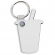 Sublimatable wooden keyring summer series double-sided - Soft Drink Glass- Pack of 10 units