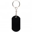 Black Identification Plate Keyring