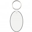 Sublimable MDF3 Wooden Key Ring Double Sided Wide Oval 4x6.5cm