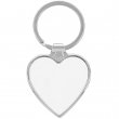 Porte-clés en métal sublimable - Cœur 4x4,5cm