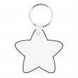 Llavero madera DM3 sublimable doble cara estrella 5,7x5,7cm - Pack 10 uds