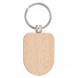 Porte-clés en bois naturel - Écusson 3x4,5cm
