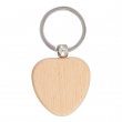Natural Wood Keyring - Heart 4x4cm