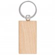 Porte-clés en bois naturel - Rectangulaire 3x5,5cm