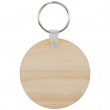 Sublimable Round Key Ring Ø6,5cm Natural Wood Double Sided