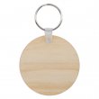 Porte-clés rond Ø5cm en bois naturel sublimable double face