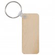Sublimable Rectangular Key Ring 3x7,5cm Natural Wood Double Sided