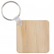Sublimable Square Key Ring 5,5cm Natural Wood Double Sided