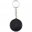 Llavero de plástico negro redondo Ø37mm