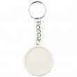 Llavero de plástico blanco redondo Ø37mm