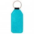 Sublimation Rectangle Keyring - PU Leather - Glitter Back - Turquoise