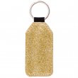 Sublimation Rectangle Keyring - PU Leather - Glitter Back - Gold