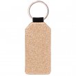 Sublimation Rectangle Keyring - PU Leather - Glitter Back - Champagne