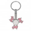Porte-clés Spinner chiens rose