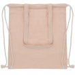 Bolsa mochila de algodón reciclado beige