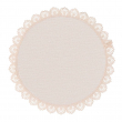 Mantel individual lino sublimable con borde crochet - Redondo Ø31cm