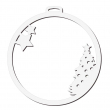 Marco sublimable para bola de Navidad 10 cm - Árbol - Pack 4 uds