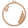 Christmas Ball Frame 10 cm - Tree - Pack of 4