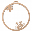 Christmas Bauble Frame 10 cm - Snowflakes - Pack of 4