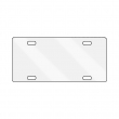 Plaque d'immatriculation USA 15x7,5cm en aluminium sublimable - Blanc brillant