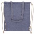 Sac à dos tote bag en coton recyclé bleu