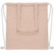 Bolsa mochila de algodón reciclado beige