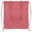 Bolsa mochila de algodón reciclado rojo