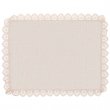 Mantel individual lino sublimable con borde crochet - Rectangular 42x32cm
