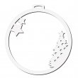 Cadre sublimable pour décoration de Noël 10 cm - Arbre - Lot de 4 unités