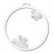Cadre sublimable pour boule de Noël 10 cm - Flocons - Lot de 4 unités