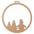 Frame for Christmas Bauble 10 cm - Snowman - Pack of 4