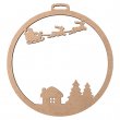 Frame for Christmas Bauble 10 cm - Santa Claus - Pack of 4