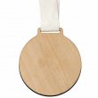 Médaille en bois pour gravure avec ruban en coton