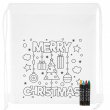 Mochila para colorear motivos de Navidad Merry Christmas - Pack de 10 uds