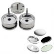 Molde ovalado de 65x45mm con dotación para máquina de chapas