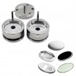 Molde ovalado de 65x45mm con dotación para máquina de chapas