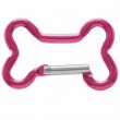  Mousqueton en aluminium en forme d'os rose