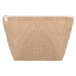Trousse de toilette pour sublimation jute avec fermeture éclair - Beige