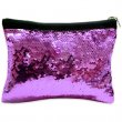 Reversible Sequin Toilet Bag Purple/White