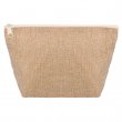 Sublimation Jute Toiletry Bag with Zipper - Beige