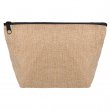 Sublimation Toiletry Bag Imitation Jute with Black Zipper - Pack of 10 uds