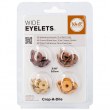 We R Memory Keepers Wide Eyelets - Pack of 40 Assorted Brown