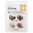 Œillets larges We R Memory Keepers - Pack de 40 pcs Cuivres et Dorés assortis